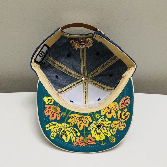 Chicago Bulls Artist Hat Series CHI NWOSU Strapback Floral Denim Cap SGA 1/20/24 - Picture 7 of 10